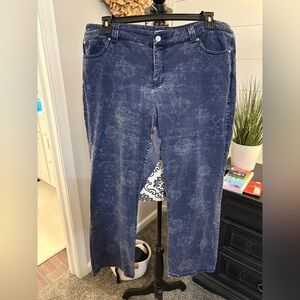 Croft & Barrow size 16 floral print denim jeans